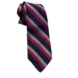 Brooks Brothers Red Tan Striped Tie All Silk Woven In England Classic Accessory